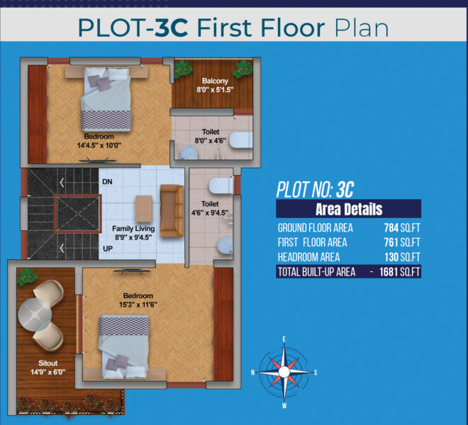 04_PLOT-3C-Car-Parking-to-First-Floor-Plan