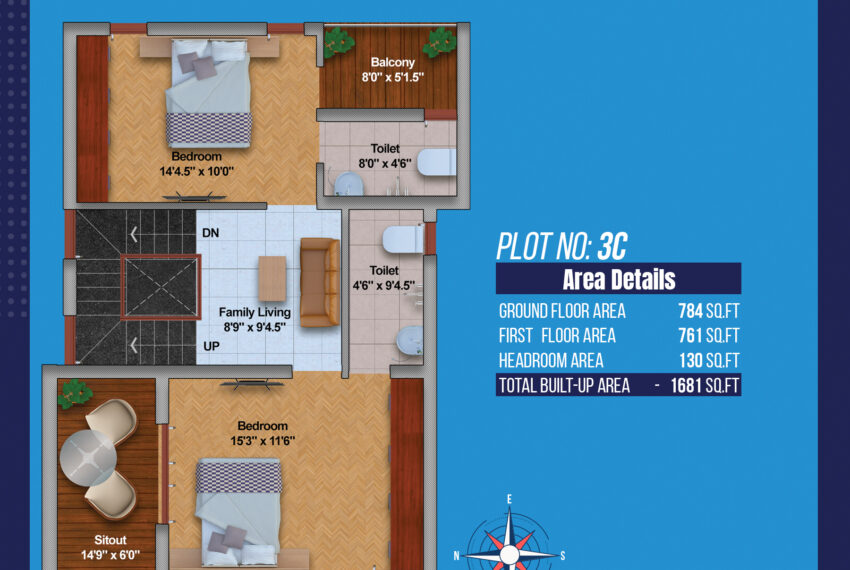 04_PLOT-3C-Car-Parking-to-First-Floor-Plan