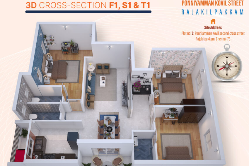 04_3D-CROSS-SECTION-F1S1T1-POONIYAMMAN-KOVIL-STREET-RAJAKILPAKKAM